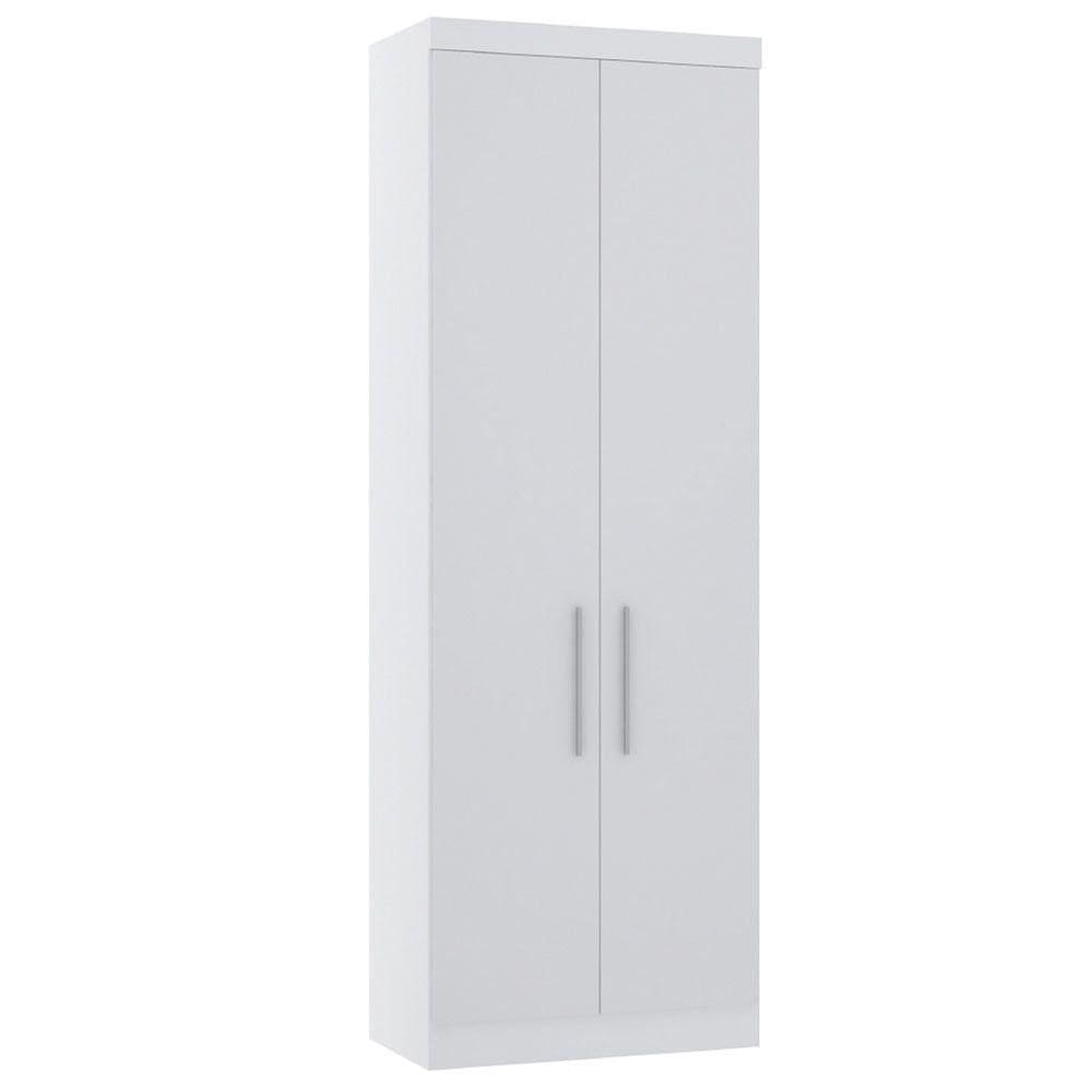 Guarda Roupa Modulado 79cm 2 Portas Alpes Luciane Móveis Branco Pf Com Branco Pf