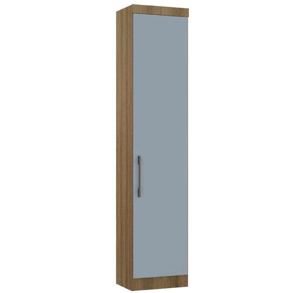 Guarda Roupa Sapateira Modulada 50cm 1 Porta Paris Luciane Móveis Avelã Pf Com Grey Sky Pf