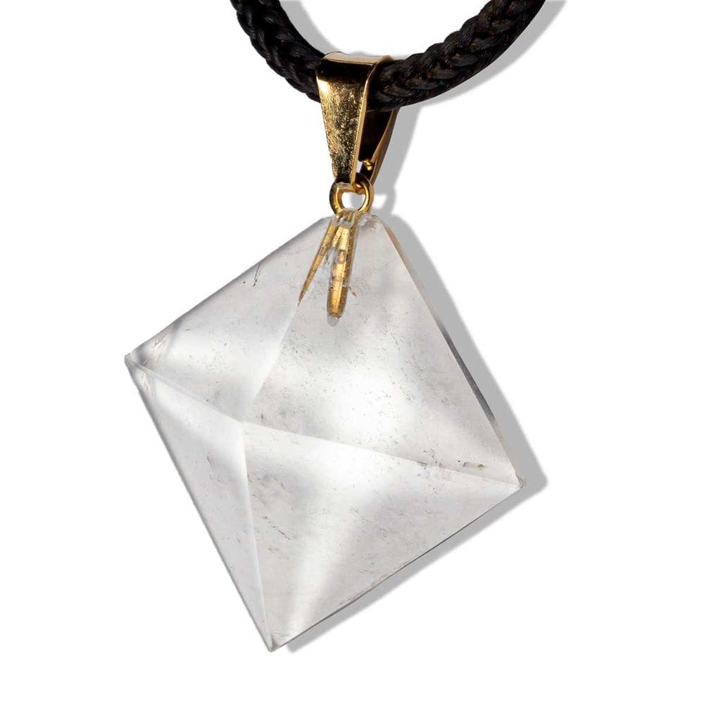 Colar Pirâmide Pedra Cristal Extra Lapidado