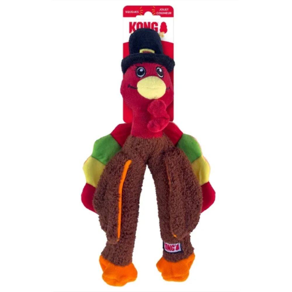 Brinquedo Wishbone Assorted Pelúcia Peru Com Corda e Apito Para Cachorro Médio