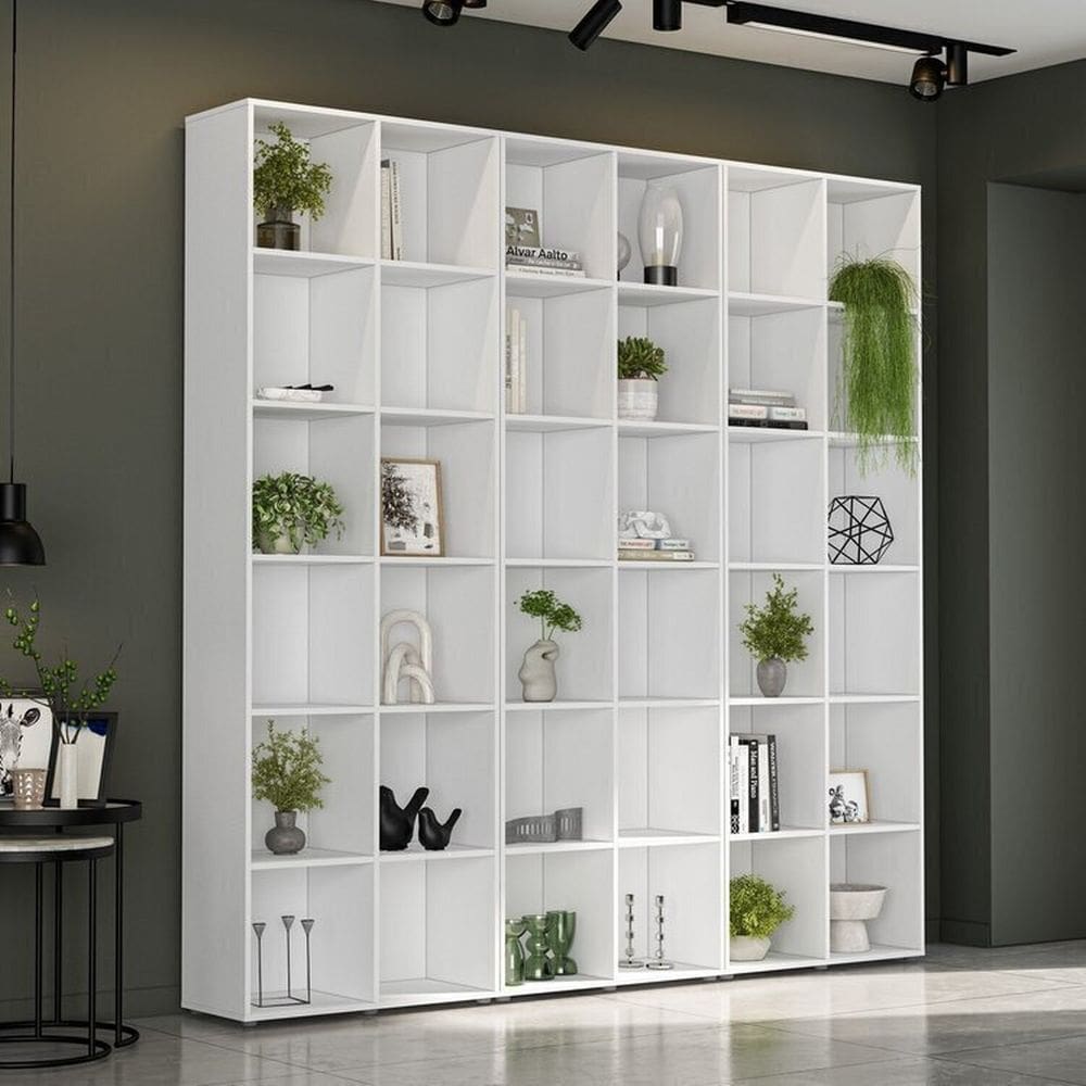 Kit Estante para Livros com 12 Nichos 221cm X 222cm Caracol Branco