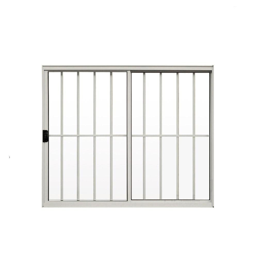Janela 2 Folhas De Correr C/ Grade 1.00 X 1.50 Alumínio Branco Linha Modular - Hale