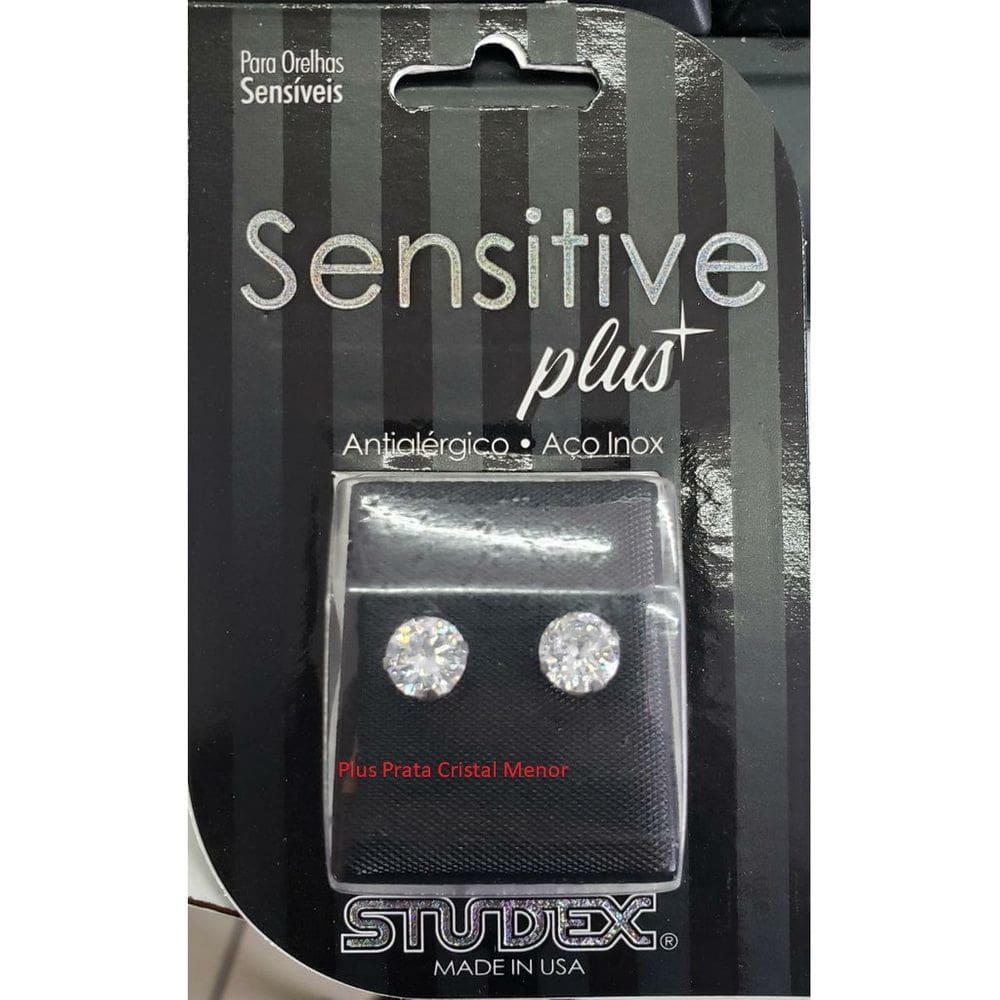 Brinco Studex Sensitive Plus Zircônia 7Mm Prata Sp747w