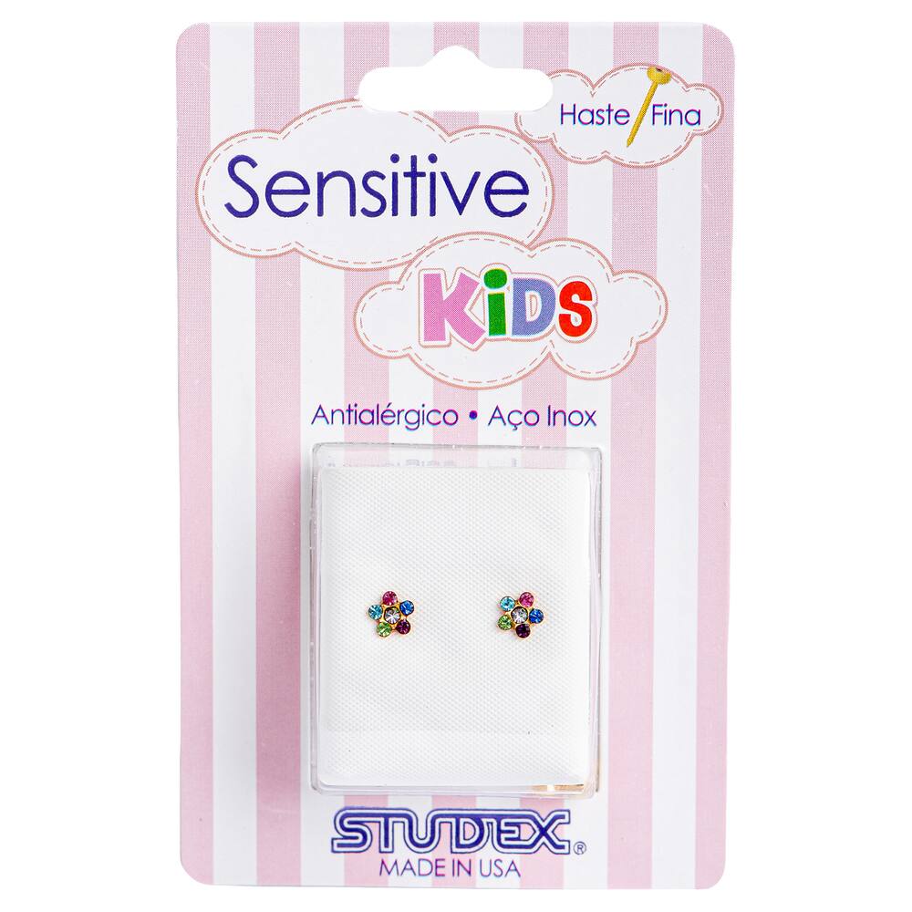 Brinco Studex Sensitive Kids Daisy Arco-Iris Sk6213y