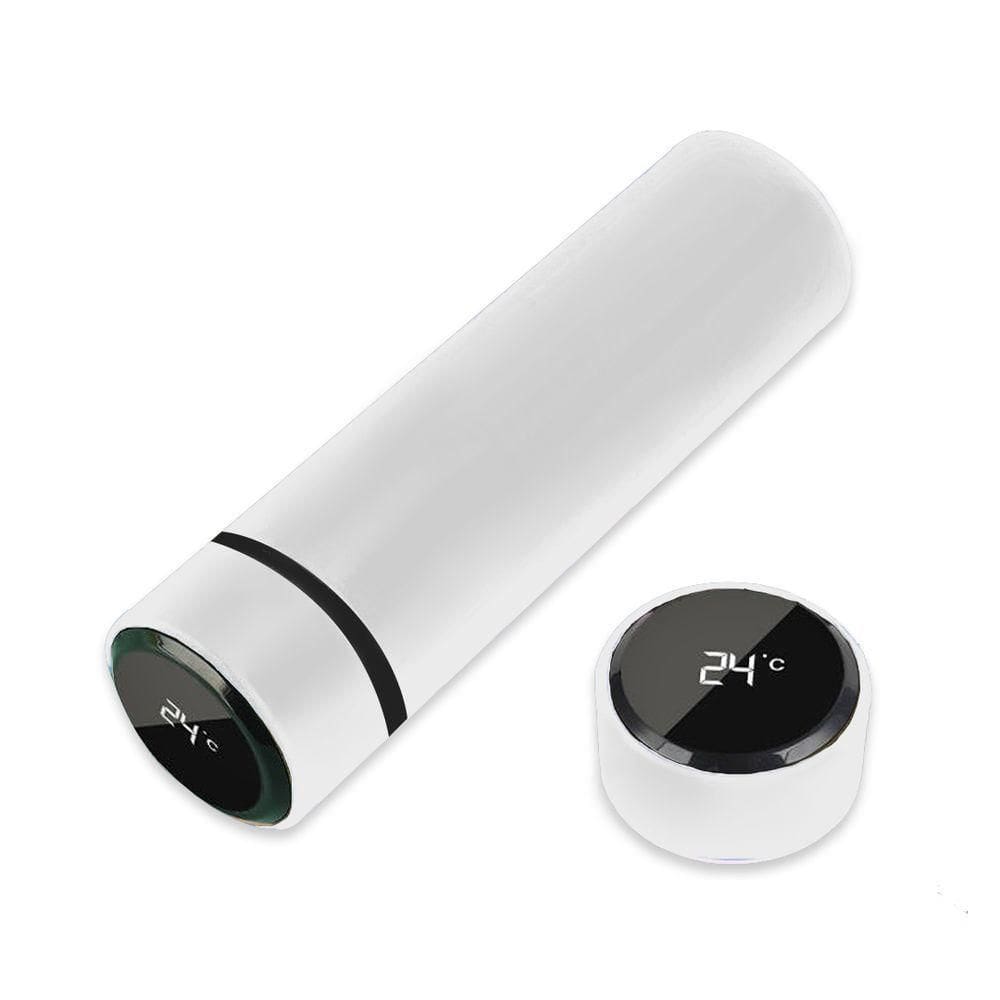 Garrafa Térmica Inteligente De Inox 500ml Tampa C-sensor De Temperatura Led água Café Chá Branco