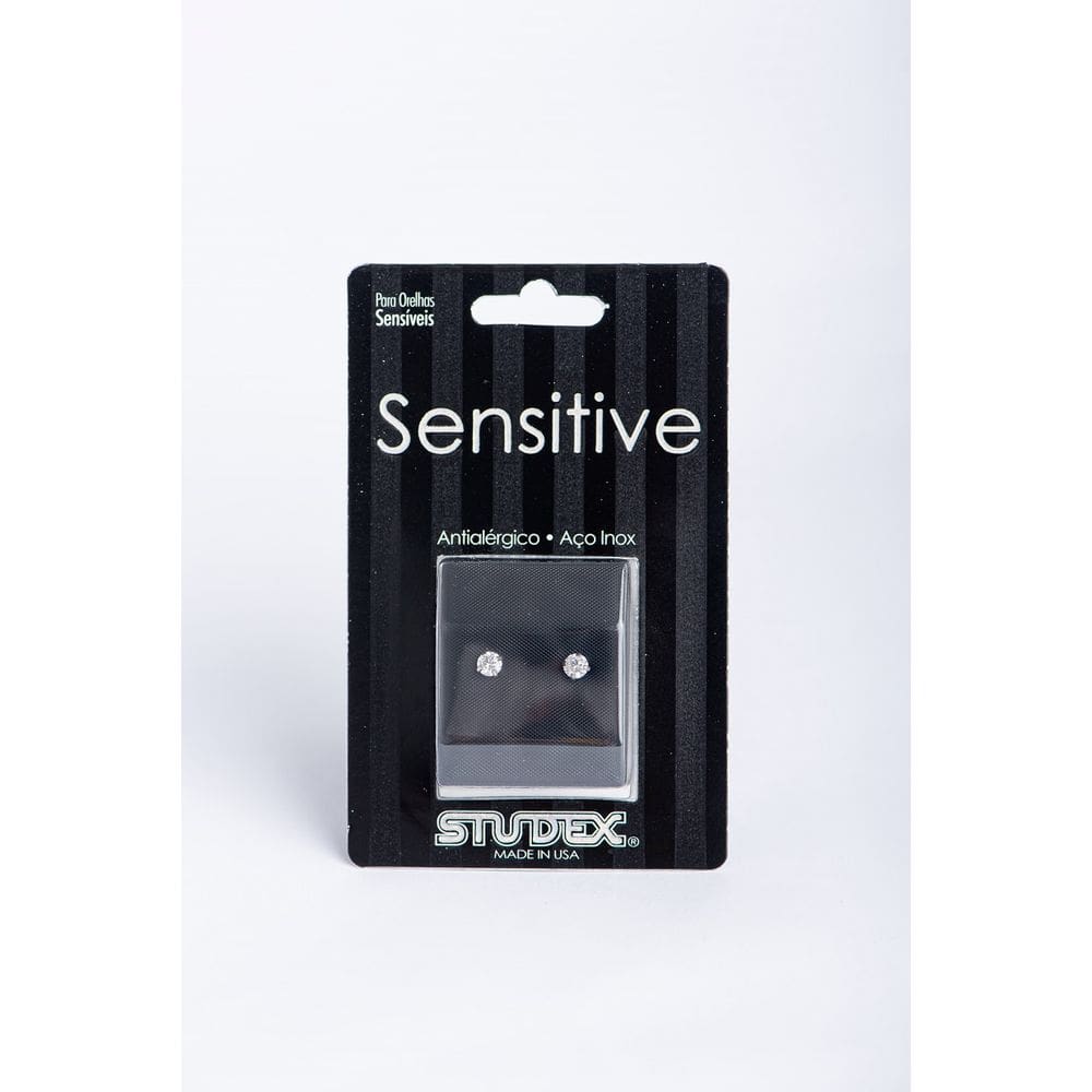 Brinco Studex Sensitive Ad Tiffany Zircônia 4Mm Prata S742w