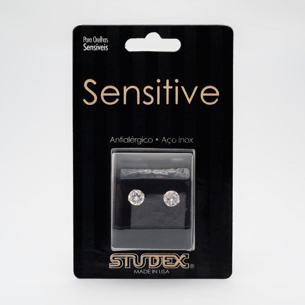 Brinco Studex Sensitive Ad Tiffany Zircônia 6Mm S6100y
