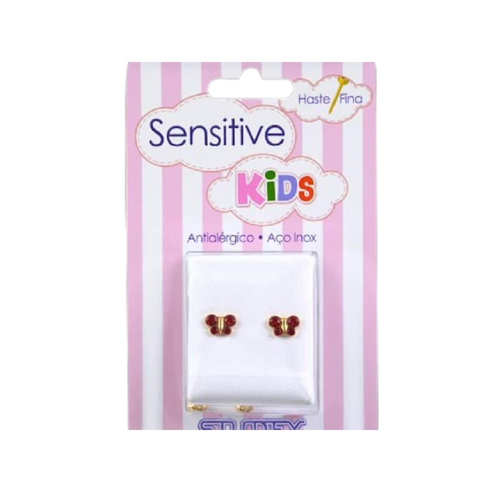 Brinco Studex Sensitive Kids Borboleta Vermelha Sk2007y