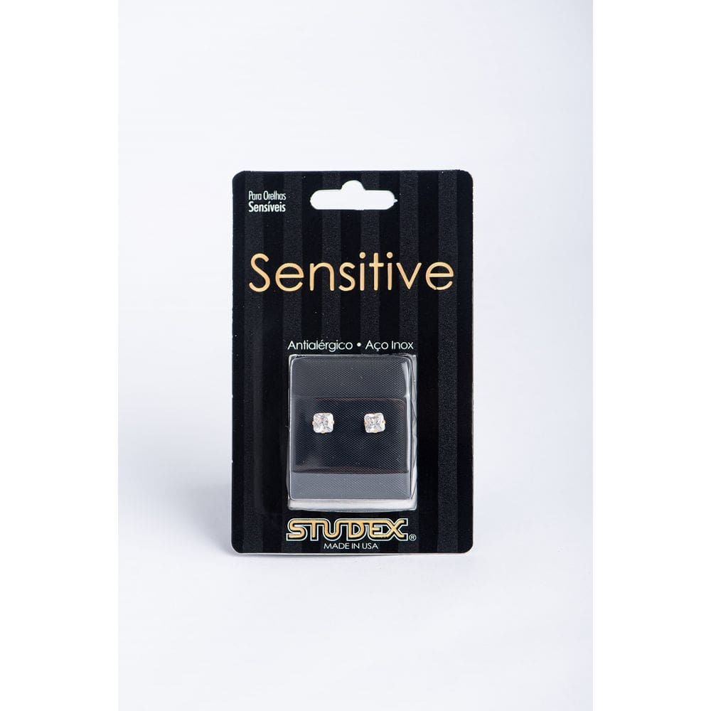 Brinco Studex Sensitive Ad Zircônia Quadrada 5X5mm S749y