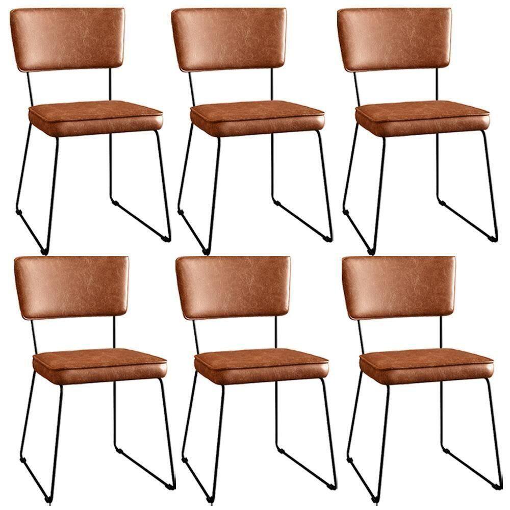 Kit 6 Cadeiras Estofada Sala De Jantar Couríssimo Camel