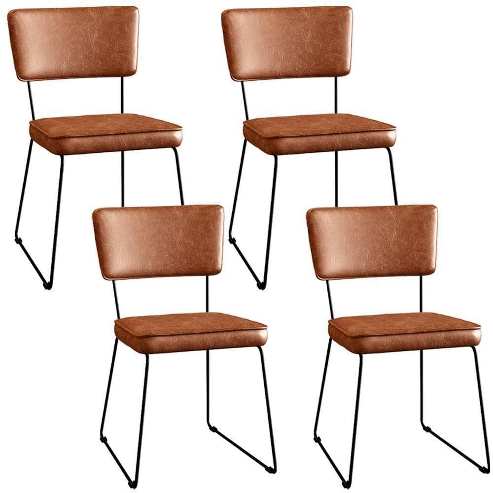 Kit 4 Cadeiras Estofada Sala De Jantar Couríssimo Camel