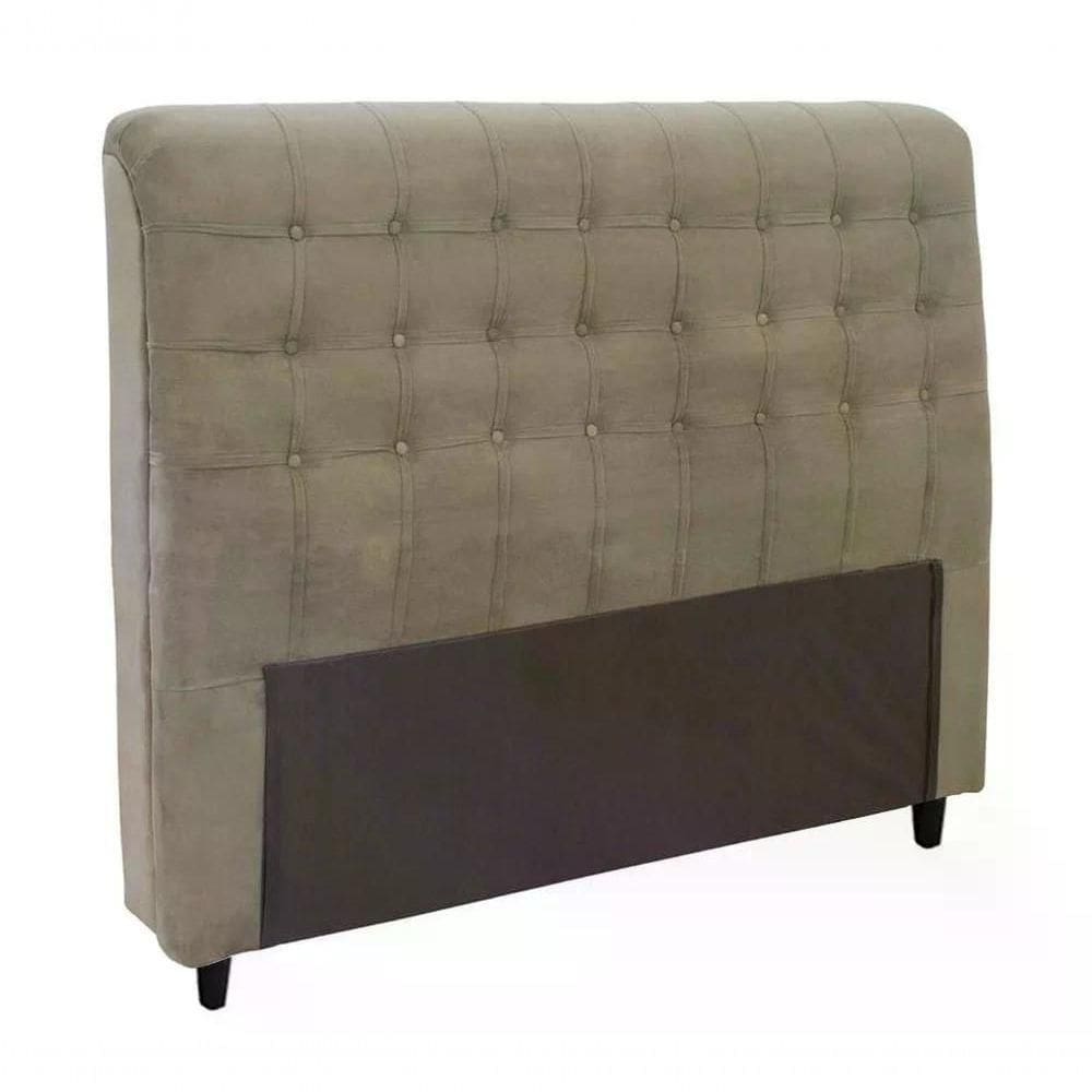 Cabeceira Casal 140cm Damares Suede Taupe Id Suede Taupe