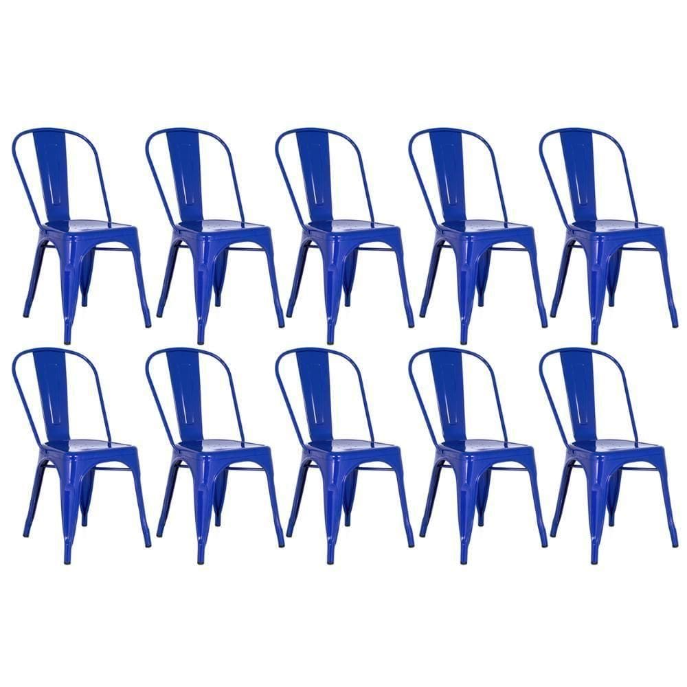 Kit 10 Cadeiras Design Industrial