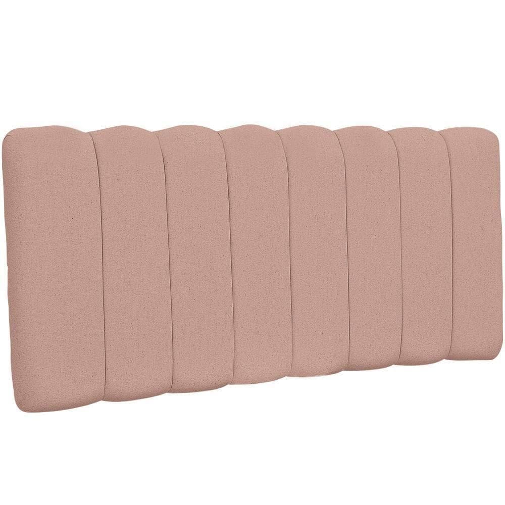 Cabeceira Cama Box Painel Casal 160 Cm Dubai W01 Linho Rosê