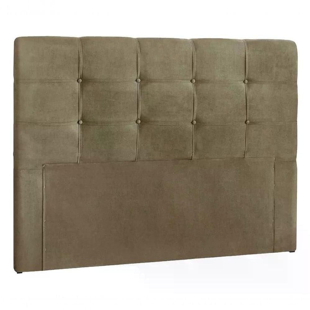 Cabeceira Casal 140cm Daiana Suede Taupe Id Suede Taupe