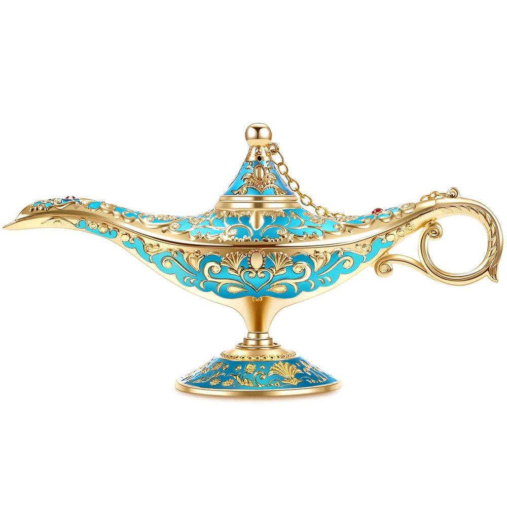 Lâmpada decorativa vintage Aladdin Magic Genie Edição de colecionador
