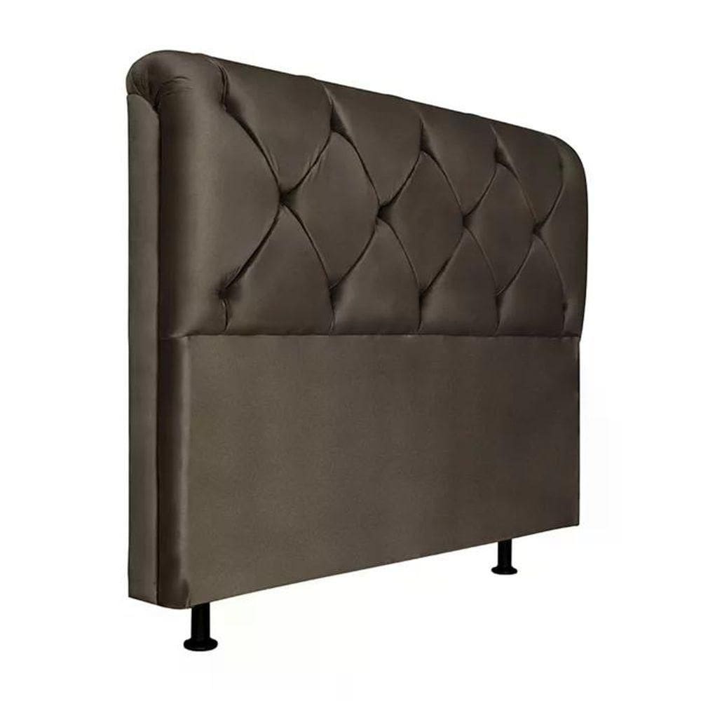 Cabeceira Queen 160Cm Barbara Suede Marrom Id Suede Marrom