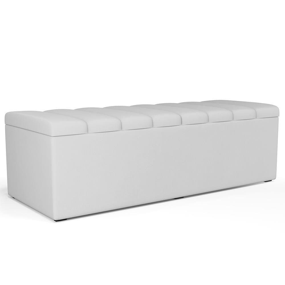 Calçadeira Recamier Baú Dália 140X50cm W01 Branco