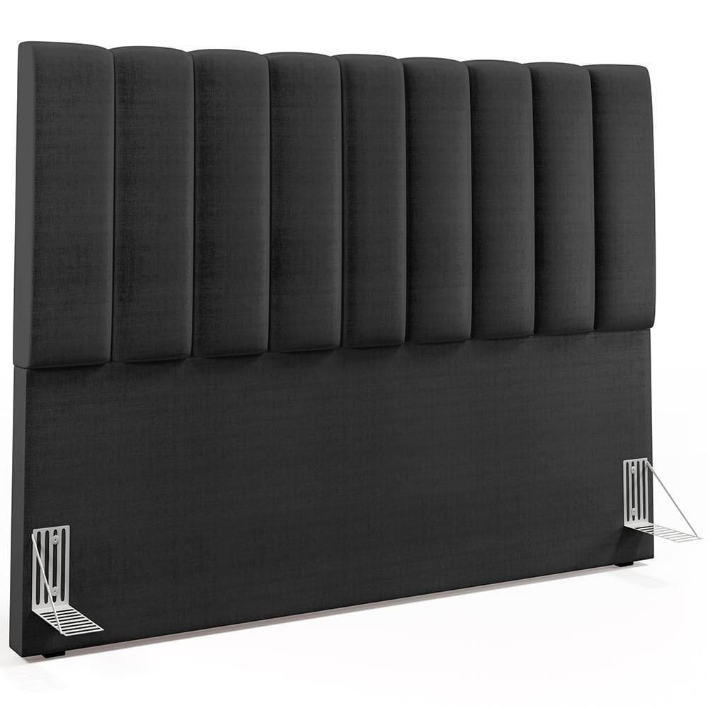 Cabeceira Cama Box Casal Queen 160 Cm Preto Metalizado