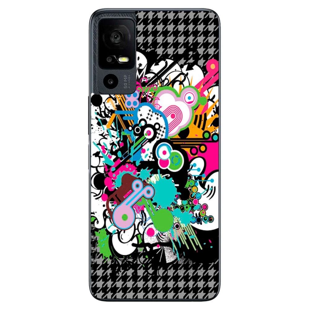 Capa Adesivo Skin022 Verso Para TCL 40R 5G