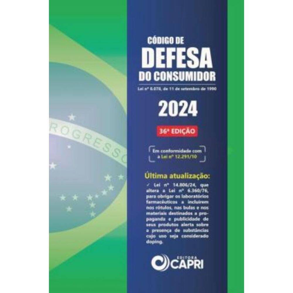 Codigo De Defesa Do Consumidor 2024 - 36ª Ed