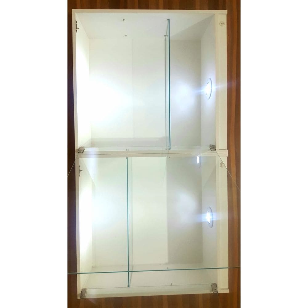 2 Vitrines Suspensas Com Led Branca