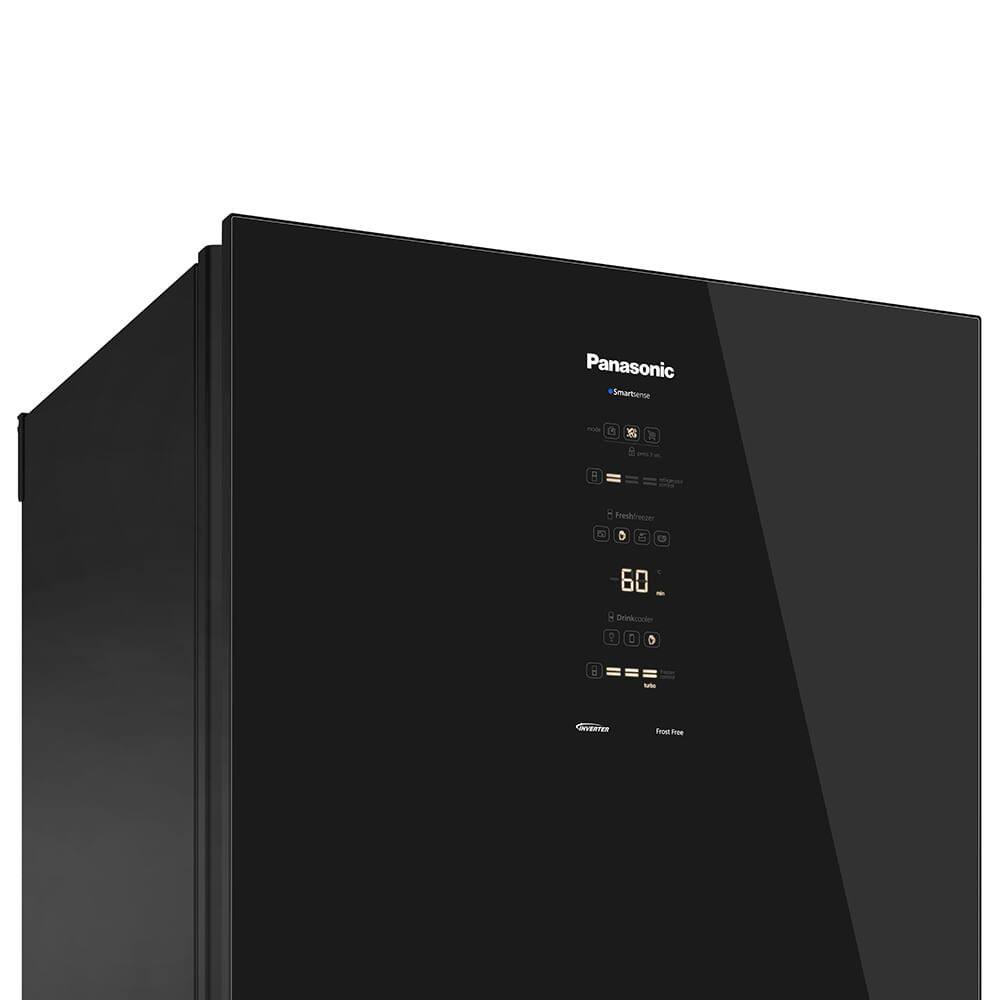 Geladeira Panasonic BB65 Black Glass Inverse | Extra