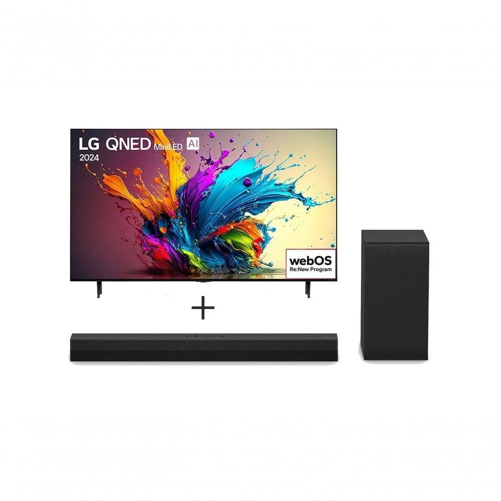 Combo Smart TV 4K LG QNED MiniLED QNED90 de 65" 2024 + Soundbar LG S40T