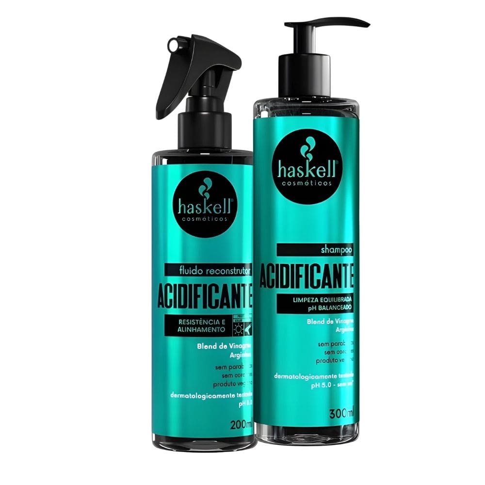 Kit Fluído e Shampoo Acidificante Haskell 200ml/300ml