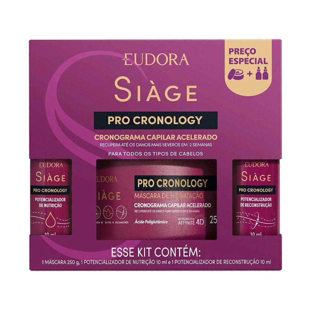 Siage Pro Cronology Kit Máscara + 2 Potencializadores
