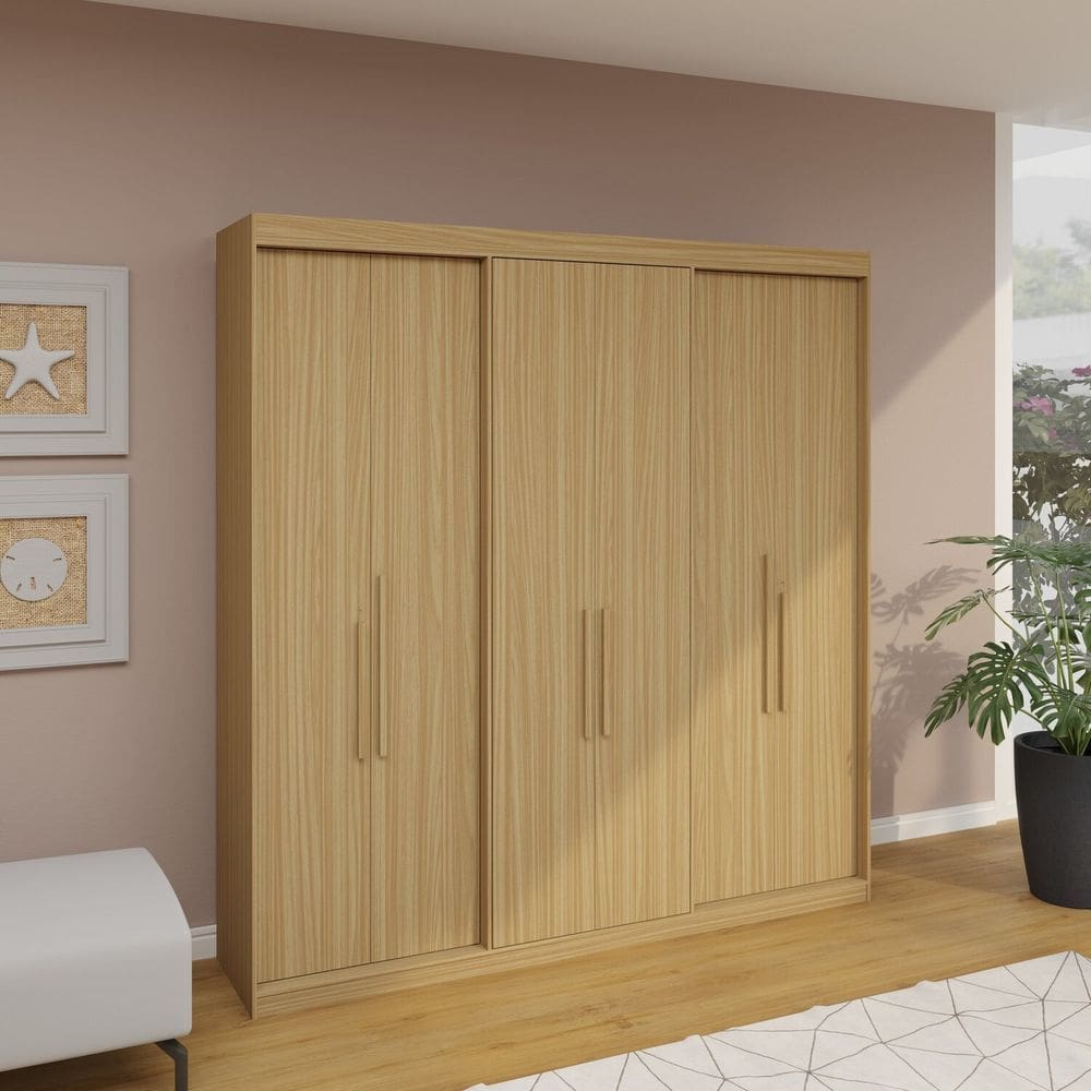 Guarda Roupa Casal 6 Portas Lugano Cedro