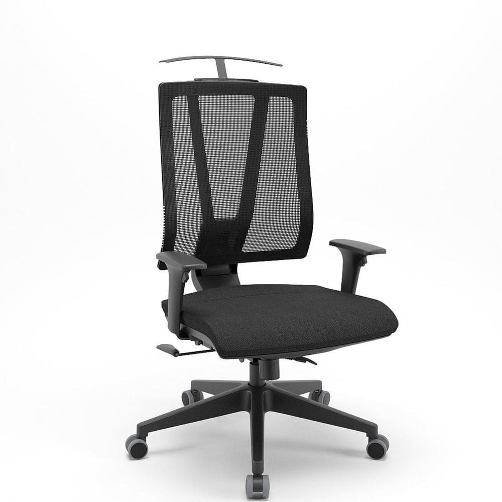 Cadeira Giratória com Braço Twister . Preto