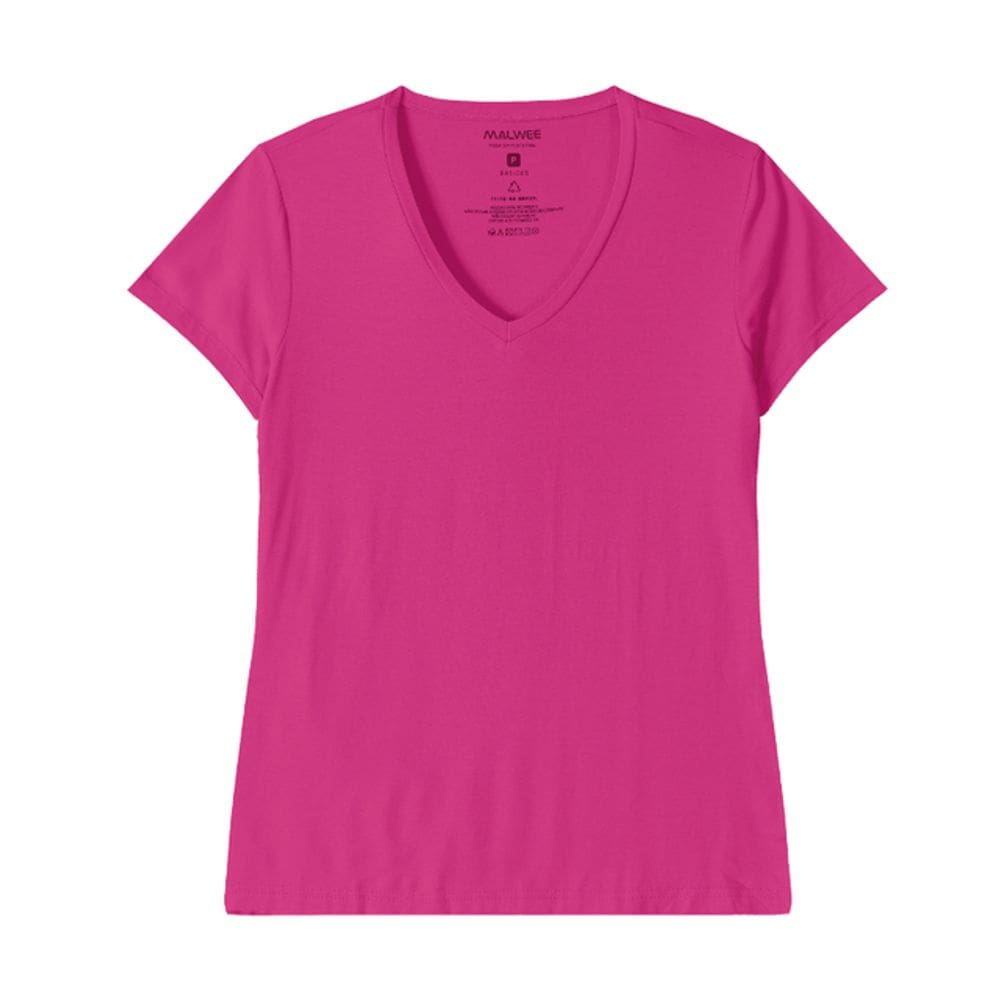 Blusa Baby Look Feminina Gola V Cotton Malwee Ref. 04502