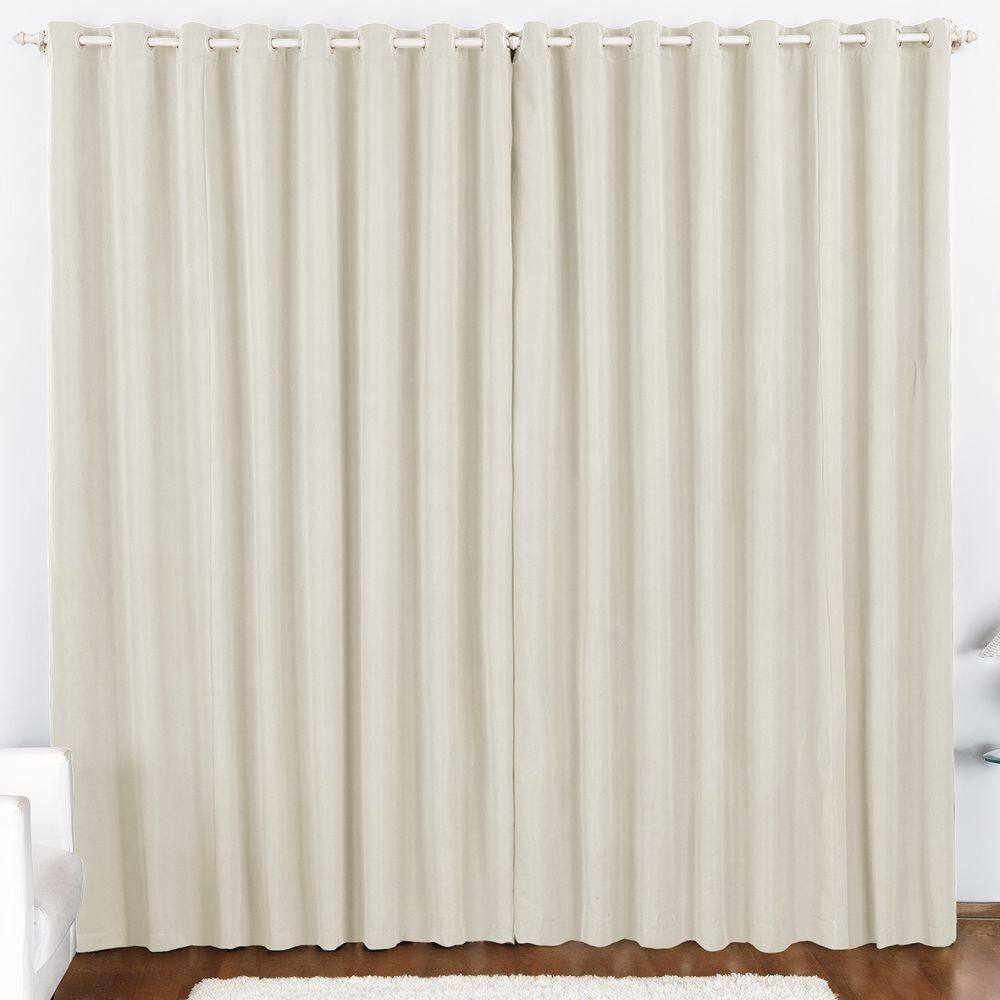 Cortina 3 Mts Sala Quarto Oxford Trilho Comum Baratissima Palha