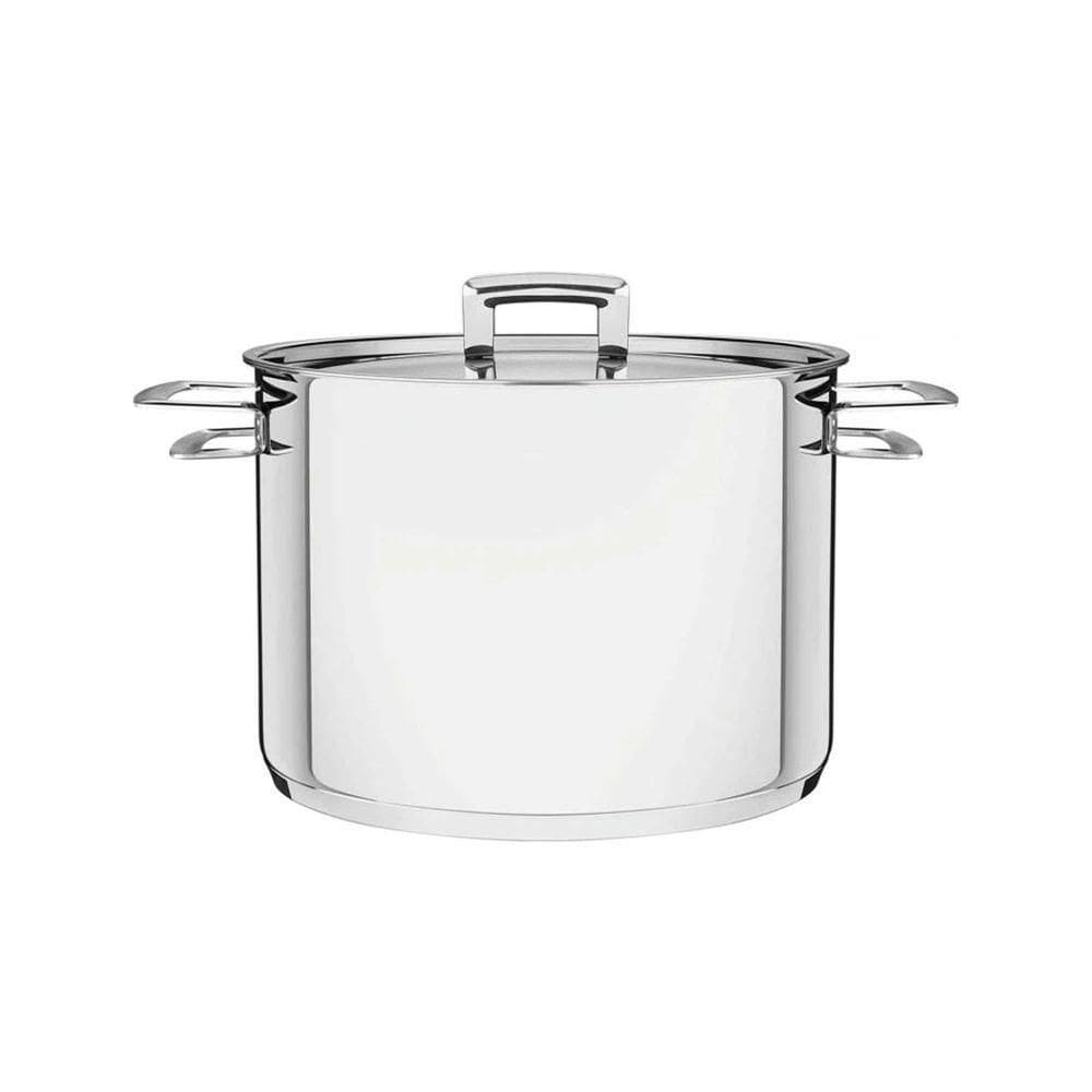 Caldeirão Tramontina Brava Em Aço Inox Fundo Triplo Com Tampa Plana E Alças 24 Cm 7,7 L Tramontina