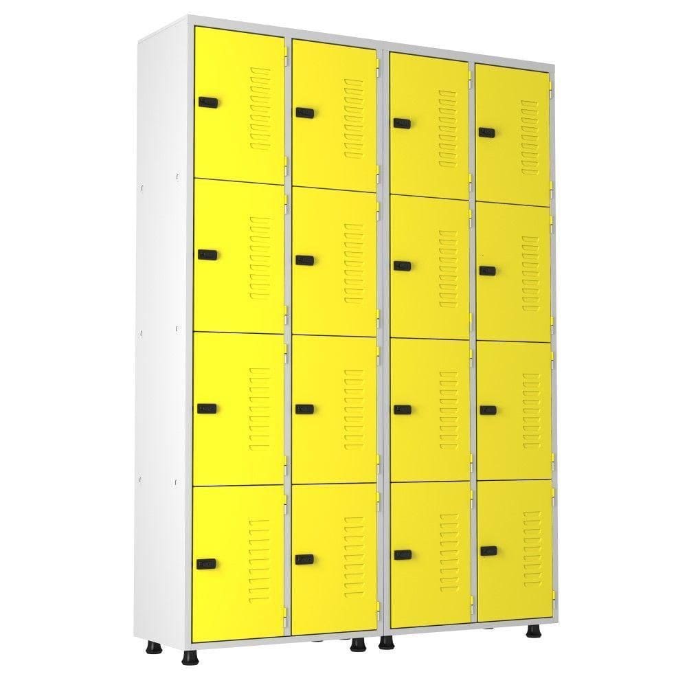 Armário Roupeiro Aço 16 Portas Academia Guarda Volume Trinco