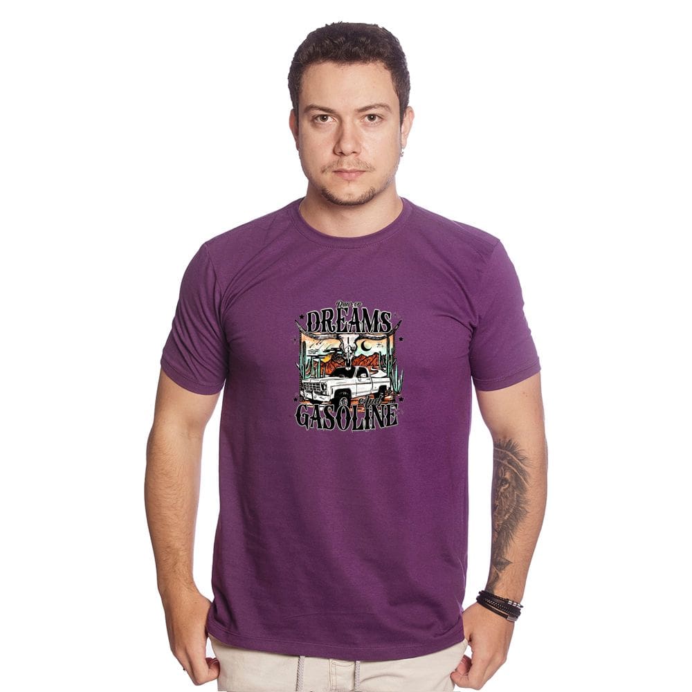 Camiseta Country Algodao Masculina Cowboy Estampada Gola Redonda Manga Curta Festa Tendencia