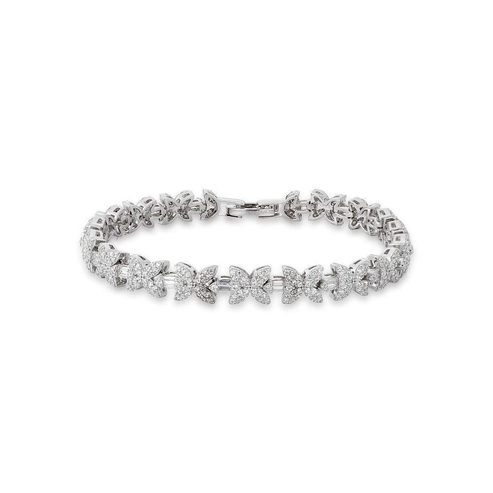 Pulseira De Borboletas Com Zircônias Em Prata 925