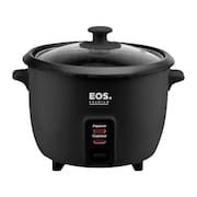 Panela Elétrica de Arroz 8 Xícaras EOS Premium Pratic Tampa de Vidro Preto EPA08P 110V