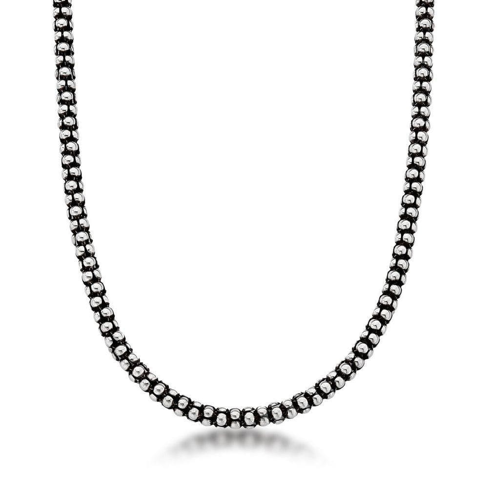 Corrente Pipoca 4,4mm Prata De Bali 925 - 60cm