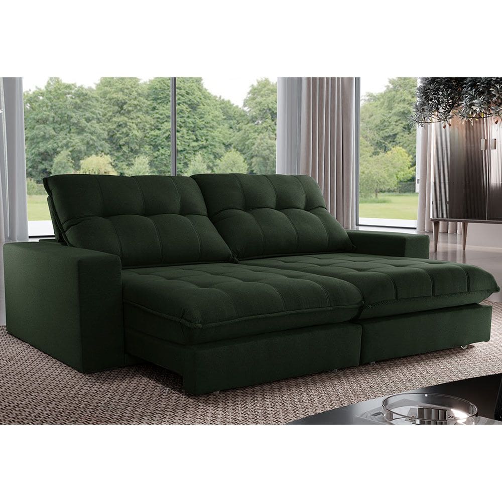 Sofa Retrátil Dublin 2,10m Mola Ensacada 03 Lugares Txr