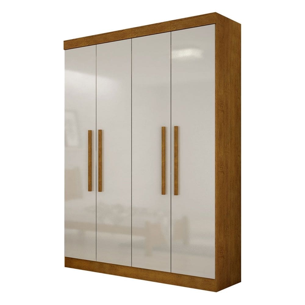 Guarda Roupa Solteiro Hera 4 Portas MDF Rufato