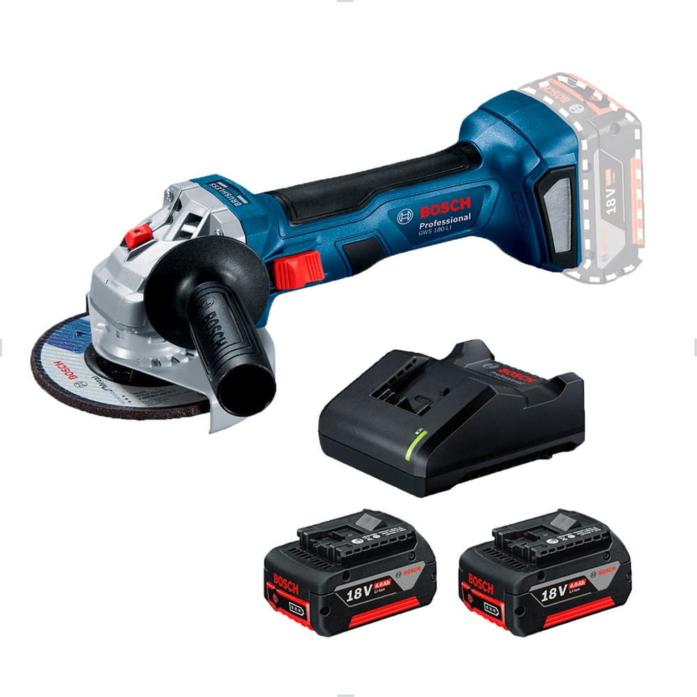 Kit Esmerilhadeira Angular 5” GWS 18V-LI + 2 Bateria e Carregador Bosch