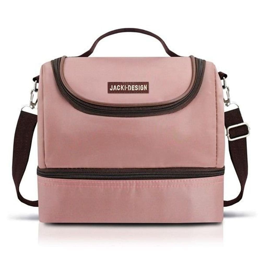 Bolsa Térmica Com 2 Compartimentos Essencial Iii Jacki Design Rosa
