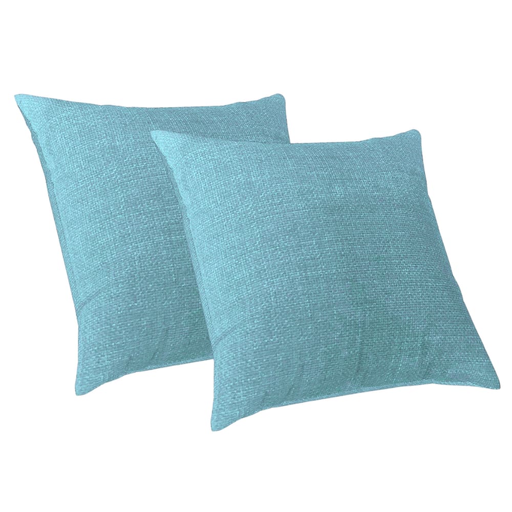 2 Capas Almofada Decorativa 50x50 Suede Santorini Verde Água