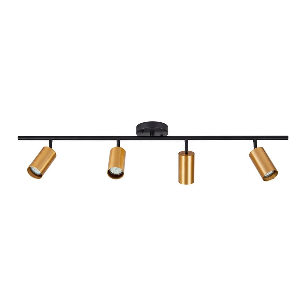 Spot Trilho de Sobrepor Kalla Nordecor 2439 MR16 GU10 Dourado / Preto Bivolt