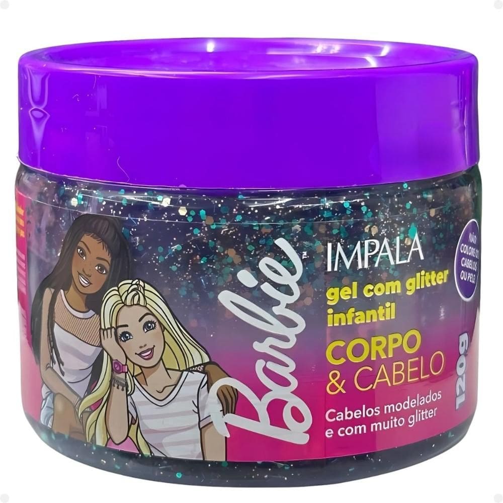 Gel Glitter Impala Barbie Corpo e Cabelo 120g