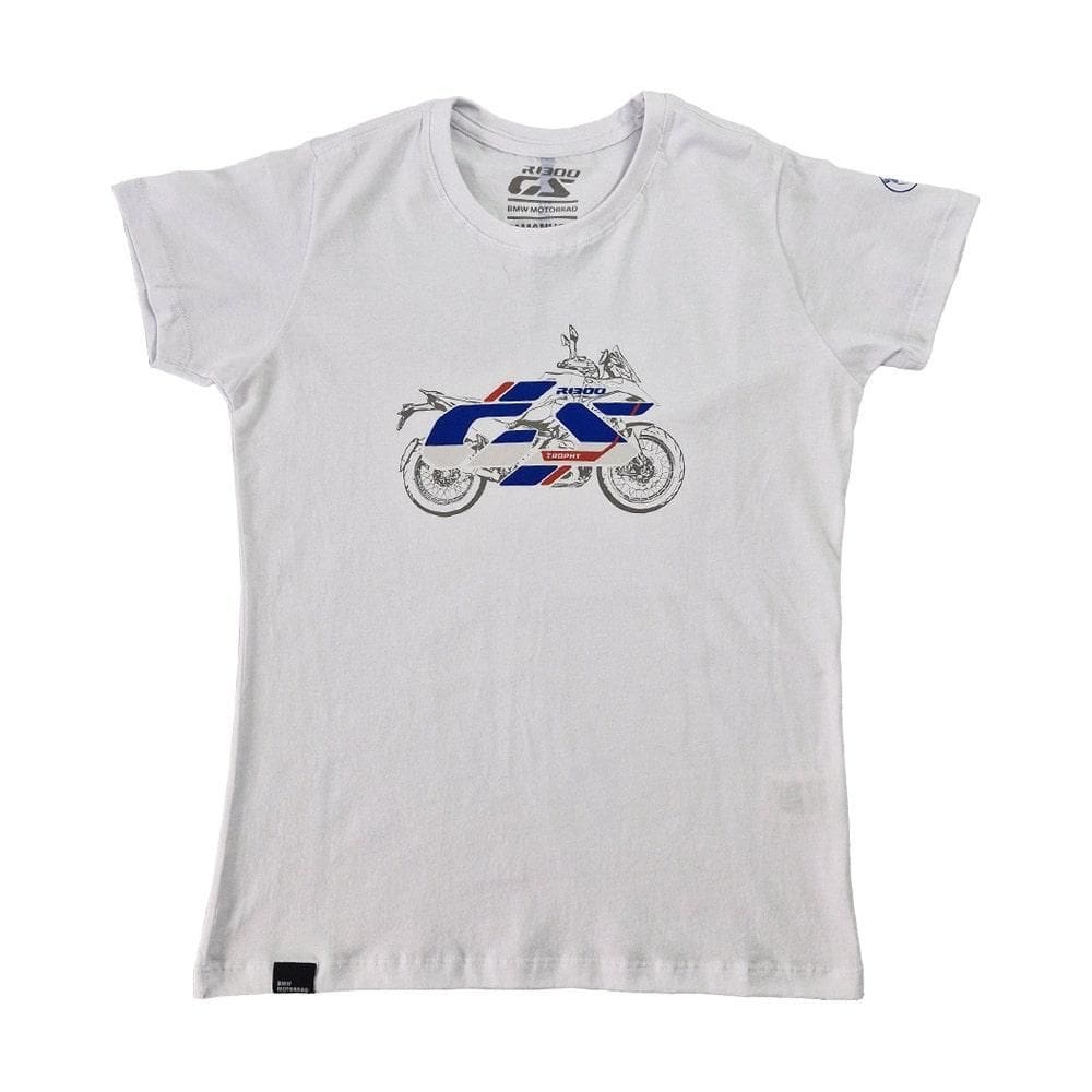 Camiseta Feminina BMW Motorrad R1300 GS Trophy Branca