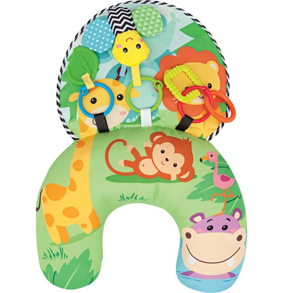 Almofada de Atividades Bebês Safari Brinquedos Removíveis Mordedores Buba