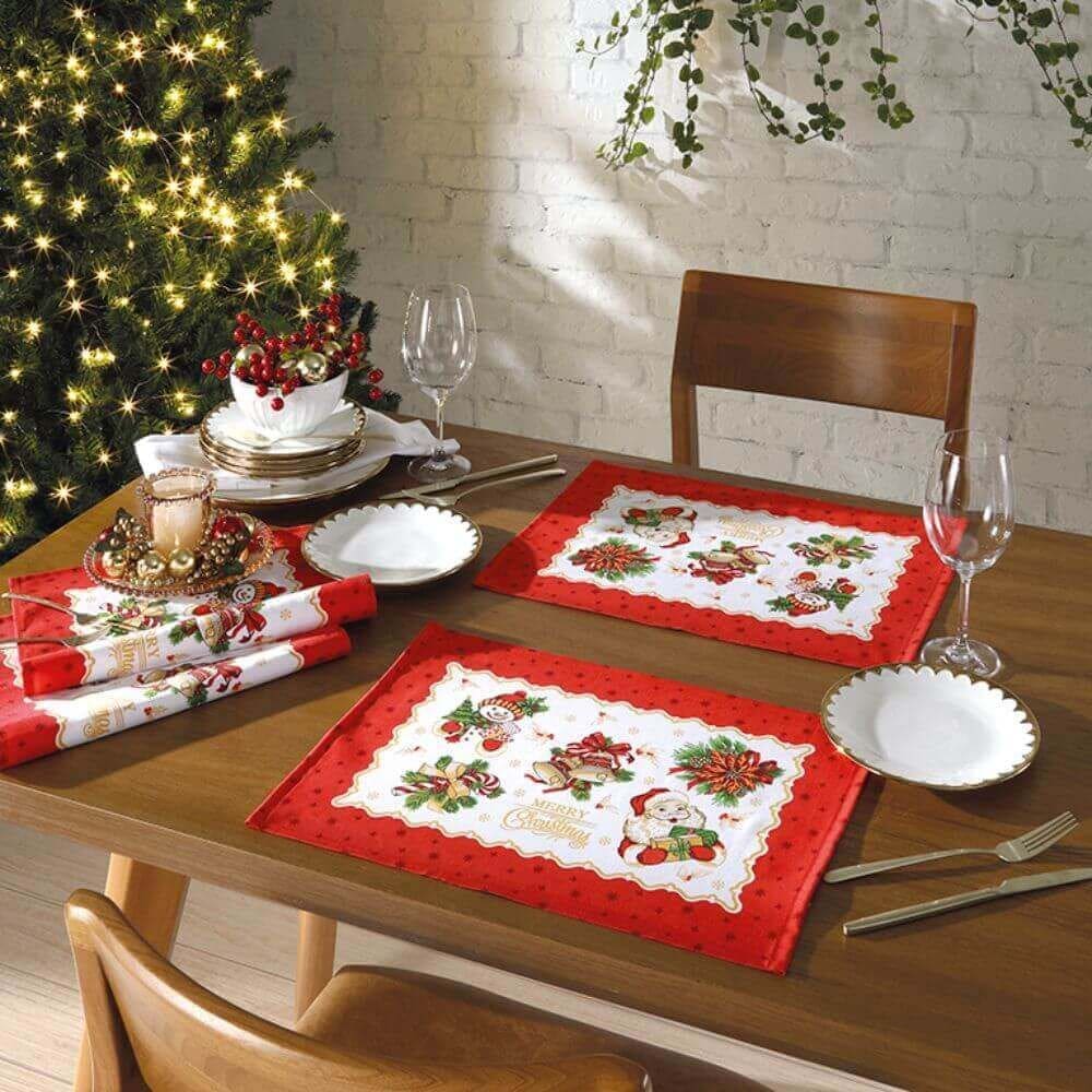 Serviço Americano Natalino Athenas Estampado 45cm x 31cm - Dohler